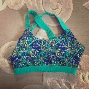 Threads for Thought organic Paisley Sports Bra M